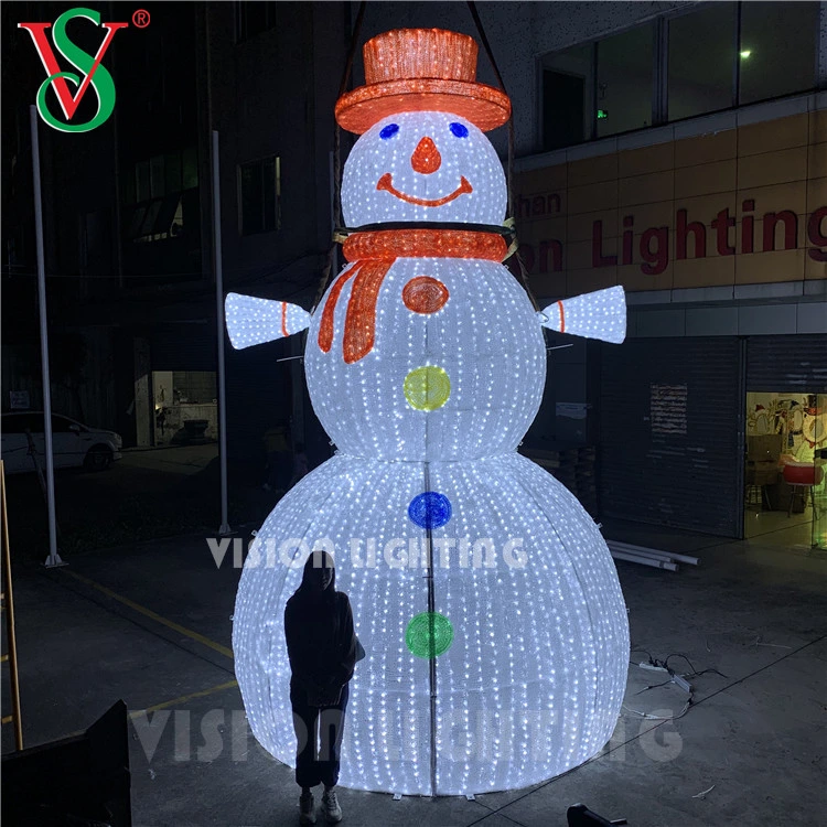 Christmas Decoration LED Giant Snowman Motif Lights for Outdoor Use