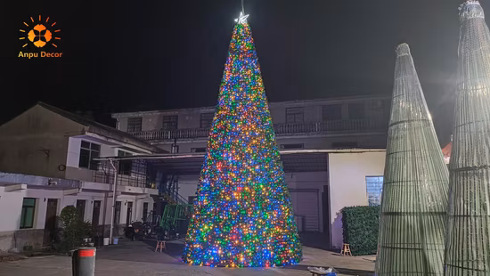 Wooden Handmade LED Lighting Decorated Christmas Tree