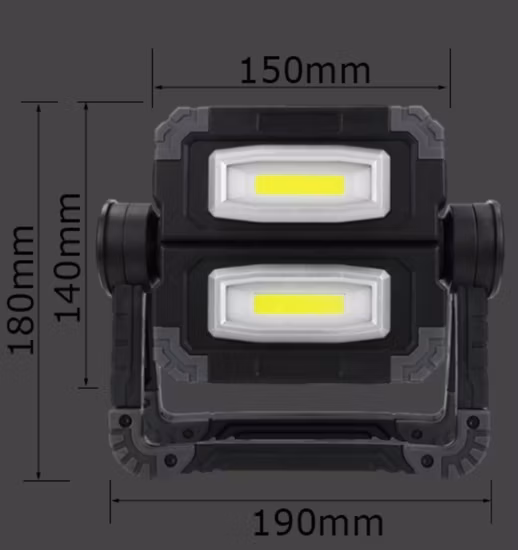 28 PCS LED USB recarregável Luz de trabalho para conserto de carro dobrada