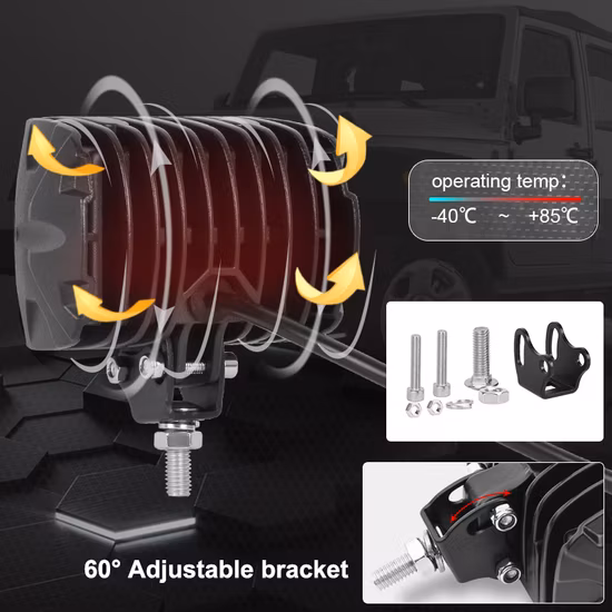 Lâmpada de farol de neblina LED para 15-19 Dodge Charger SRT Hellcat 14-19 Par Grand Cherokee