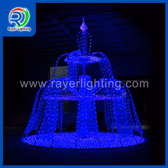 Grande fonte de LED branca grande decoração ao ar livre iluminação de férias