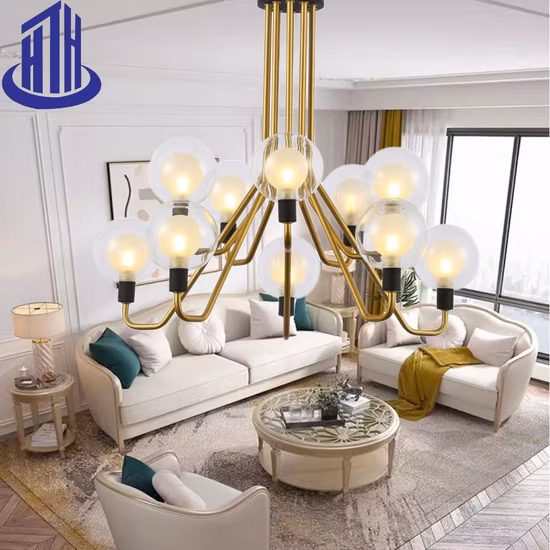 G9 Iluminação Vidro Cobre Interior Teto Lustre Decorativo Iluminação Pingente (6008)