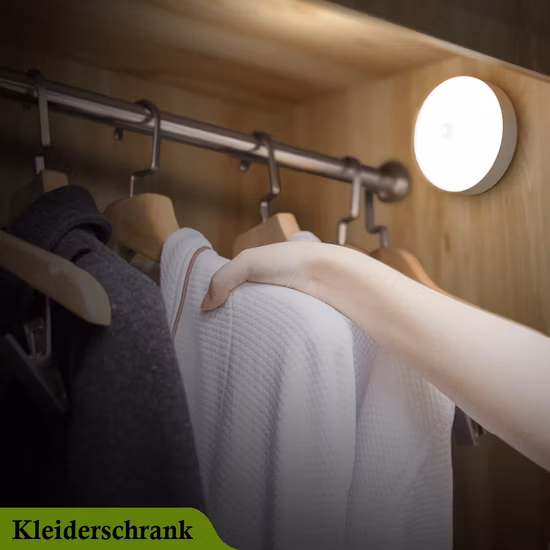 Luz noturna com sensor de movimento LED inteligente com bateria 3AA e gancho