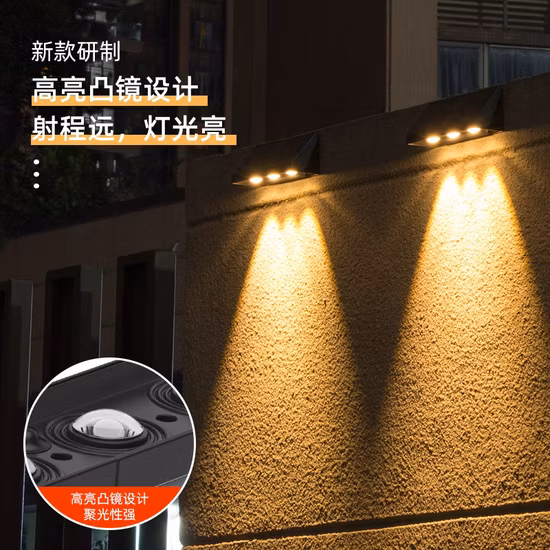 Lâmpada de jardim LED RGB moderna à prova d'água para ambientes externos com alimentação de emergência