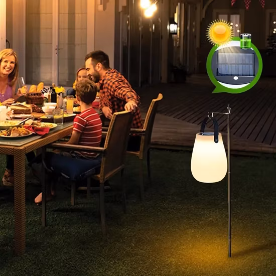 Novas lâmpadas LED recarregáveis ​​para camping com energia solar ao ar livre