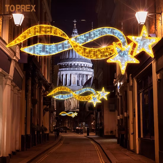 Opções de várias cores decorações de férias ao ar livre 2D luzes LED com motivo