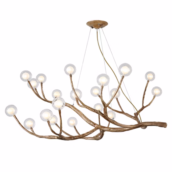 Iluminação de candelabro para casa com pingente de lustre decorativo de galho de árvore de madeira (WH-CI-107)
