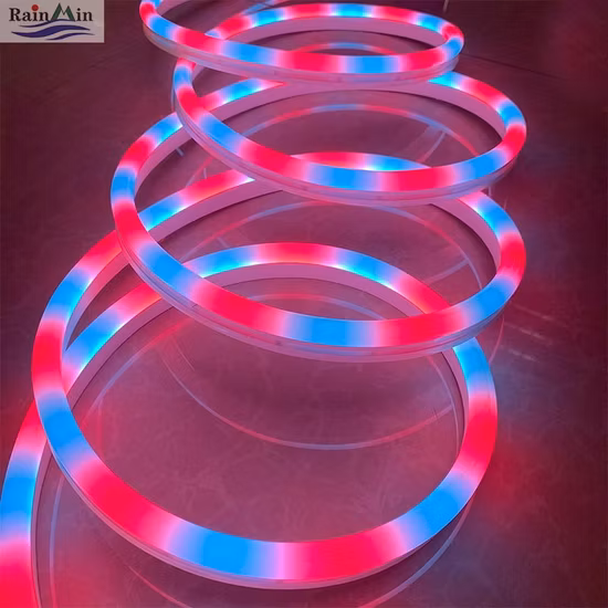 Iluminação decorativa de faixa de néon flexível 24V Ws2818